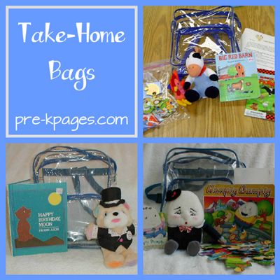 Preschool Take Home Bags, Take Home Kits Preschool, Backpack Activities For Preschool, Reading Bags For Kindergarten, Literacy Kits For Preschool, Literacy Bags For Preschool, Take Home Book Bags Kindergarten, Literacy Bags Take Home, Take Home Book Bags Preschool