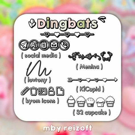 Dafont Dingbats, Dingbats Fonts, Dafont Fonts, Bulletin Journal, Font Pack, Font Combo, Edit Font, Font Combos, Bulletin Journal Ideas