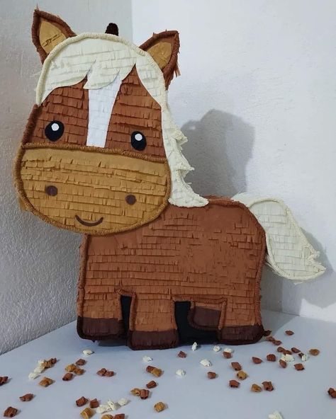 My First Rodeo Pinata, My First Rodeo Piñata, First Rodeo Pinata, Rodeo Pinata, Cowboy Pinata, Horse Pinata, Barn Birthday Party, Cowboy First Birthday, Cowboy Themed Birthday Party