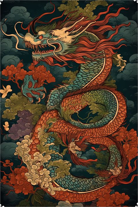 Wooden Jigsaw Puzzles For Adults Christmas Jigsaw Puzzles, Chinese Aesthetic, Asian Dragon, Chinese Mythology, Art Asiatique, Puzzle For Adults, Wooden Jigsaw, Wooden Jigsaw Puzzles, Dragon Print