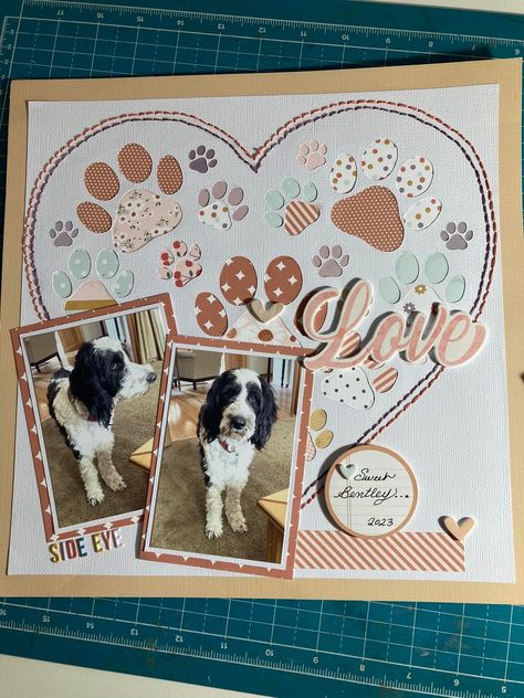 Pet Scrapbook Ideas, Dog Scrapbook Layouts, Pet Scrapbook Layouts, 2023 Books, Wedding Scrapbooking Layouts, Dog Scrapbook, Beautiful Scrapbook Layouts, Pet Scrapbook, Scrapbooking Layouts Baby