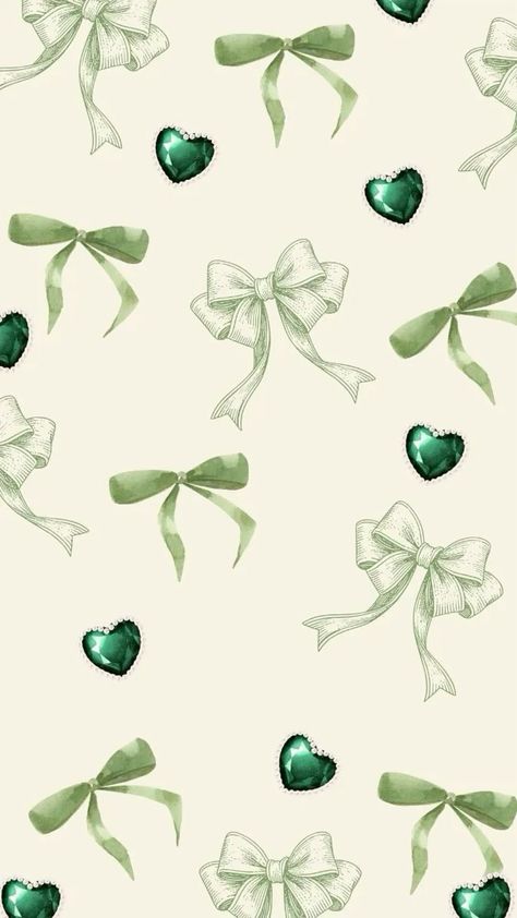 #wallpaperforyourphone Girly Green Wallpaper, Green Wallapers Aesthetics, Green Bows Wallpaper, Green Bow Aesthetic, Halloween Coquette Wallpaper, Green Girly Wallpaper, Green Girly Aesthetic, Ditzy Aesthetic, Green Bow Wallpaper