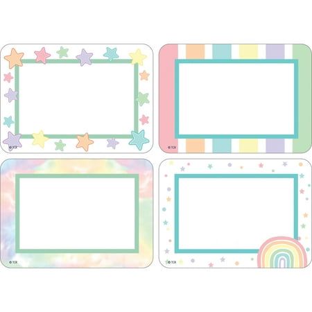 Perfect for name tags, labels, award badges, parties, field trips, first days of school, parent visitations, student portfolios, cubbies, gift tags, and scrapbooking. Measures approximately 3 1/2" x 2 1/2". Each pack includes 36 labels. Sold as 6 packs for a total of 216 labels. Size: One Size.  Color: Multicolor. Personalized School Supplies Labels, Kawaii Names, Cubby Labels, School Stickers Labels, First Days Of School, Student Name Tags, School Name Labels, Kids Name Labels, Name Tag For School