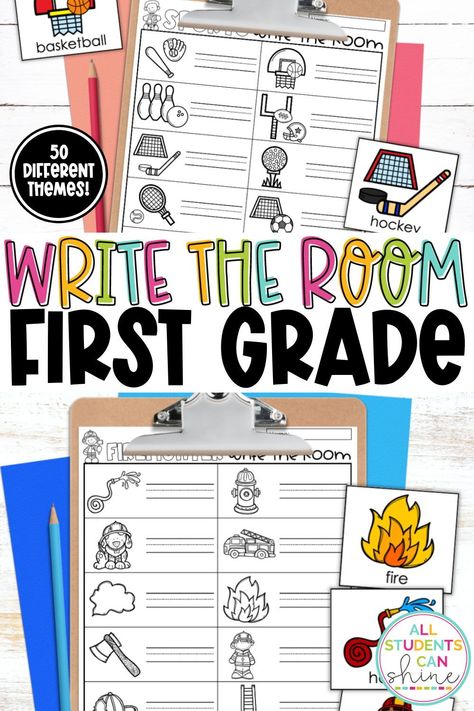 Writing Center Activities First Grade, Read The Room Activities, Grade One Literacy Centers, Writing Centers 2nd Grade, Literacy Stations First Grade, Write The Room First Grade, Writing Center First Grade, Literacy Centers First Grade, First Grade Literacy Centers