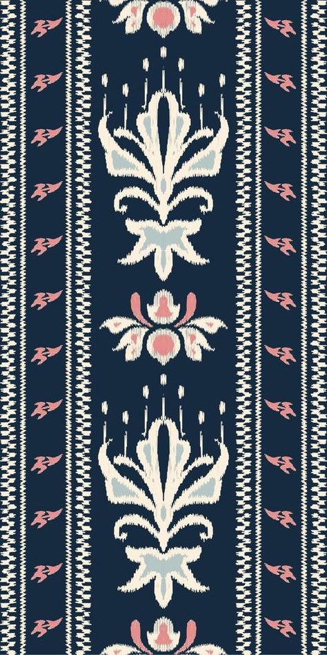 Ikkat Designs Ikat Pattern, Ikkat Prints Pattern, Ikkat Embroidery, Ikkat Motifs, Abstract Border Design, Jaipur Prints, Ikat Embroidery, Etnic Pattern, Ikkat Design