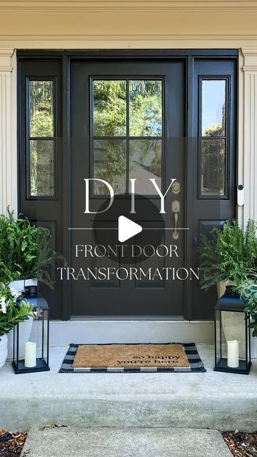 3,064 likes, 81 comments - homewithjanny on July 8, 2022: "Did you know you can totally change the look of your front door without buying a new one? I didn�..." Refurbished Front Door Ideas, Change Single Front Door To Double, Redoing Front Door, How To Make Front Door Look Bigger, Mirror On Front Door, How To Update 90s House, Front Door Facelift, Front Door Redo Diy, How To Change Glass In Front Door