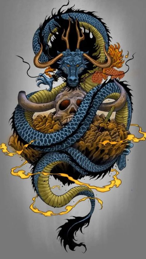 Kaido Wallpaper Kaido Wallpaper, Kaido One Piece, Dragon Tattoo Art, One Piece Tattoos, Alien Tattoo, Chest Tattoo Men, Tatuaje A Color, One Piece Wallpaper Iphone, Tattoo Style Drawings