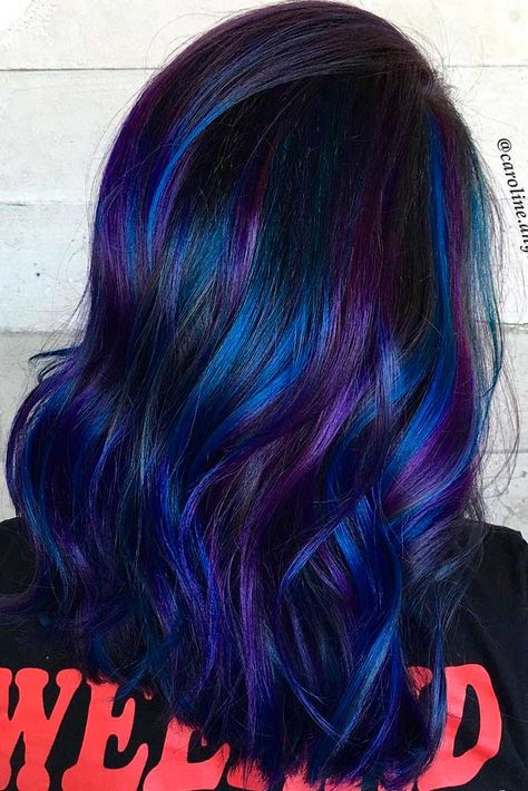 Beautiful Purple and Blue Hair Looks ★ See more: http://lovehairstyles.com/purple-and-blue-hair-looks/ Blue Purple Hair Color, Purple And Blue Hair, Blue And Purple Hair, Dark Purple Hair Color, Blue Purple Hair, Purple Hair Color, Hair Color Pictures, Dark Purple Hair, Blue Ombre Hair