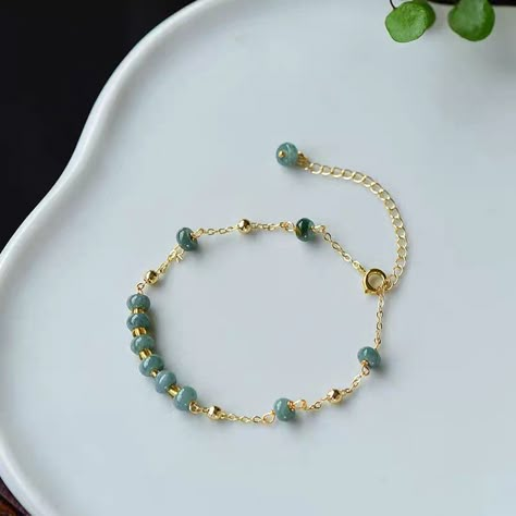 Green Jade Bracelet, Beautiful Beaded Bracelet, Green Beaded Bracelets, Fancy Jewelry Necklace, Blue Beaded Bracelets, Turquoise Bead Bracelet, Beads Bracelet Design, Crystal Beads Bracelet, Gemstone Beaded Bracelets