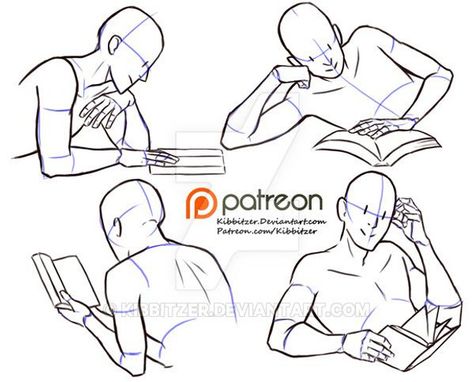 Reading reference sheet | kibbitzer on Patreon Drawing Ideas Easy For Teens, Drawing Hands, Different Poses, Reference Sheet, Anatomy Poses, Hand Reference, 인물 드로잉, Poses References, Anatomy Drawing