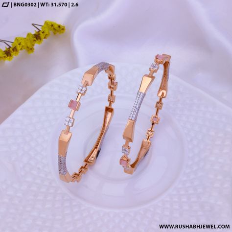 Casting Bangles Gold, Rose Gold Kada, Rose Gold Bangles, Latest Gold Ring Designs, Bangle Collection, Gold Kada, Unique Gold Jewelry Designs, Love Rings, Gold Jewels Design