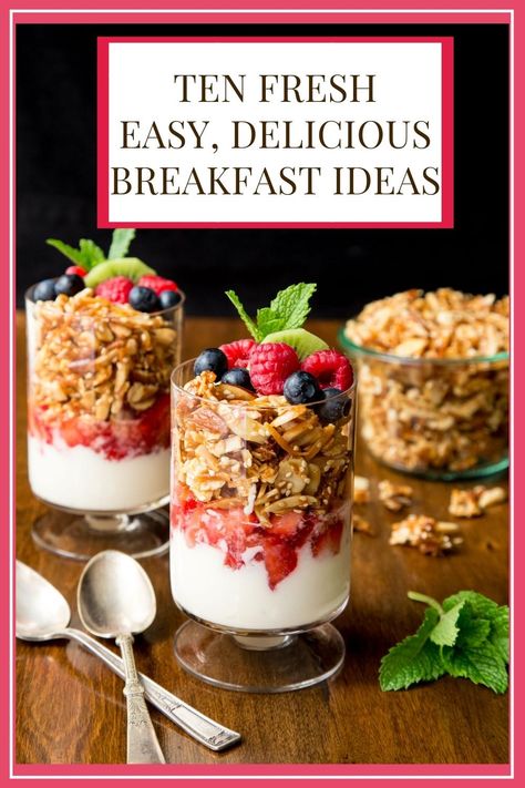 Fresh Breakfast Ideas, Easy Delicious Breakfast Ideas, Simple Breakfast Menu, Easy Delicious Breakfast, Delicious Breakfast Ideas, Easy Yummy Breakfast, Spring Breakfast, Fancy Breakfast, Fresh Breakfast