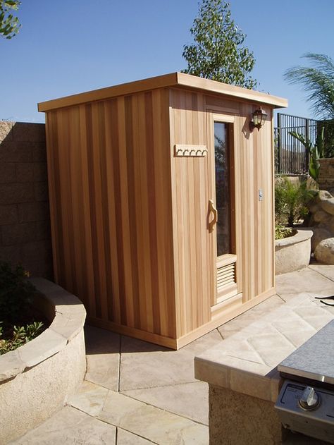 Build Your Own Sauna, Build A Sauna, Sauna At Home, Building A Sauna, Wood Sauna, Sauna House, Sauna Diy, Sauna Steam Room, Backyard Buildings