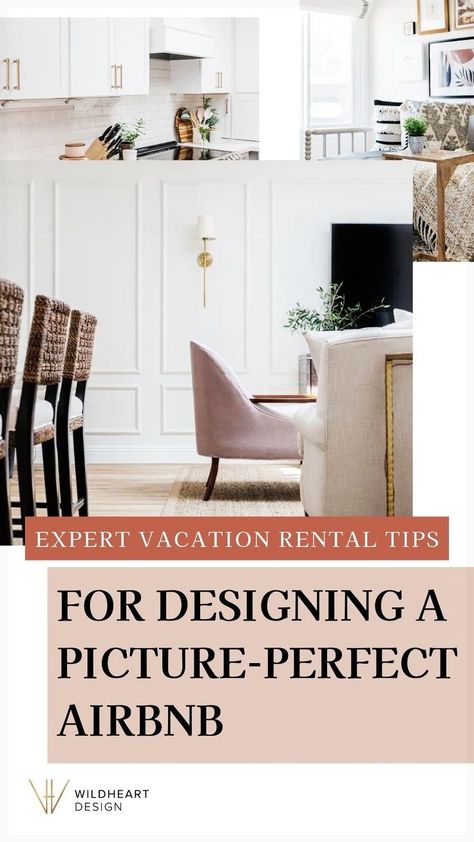 Expert Vacation Rental Tips for Designing a Picture-Perfect Airbnb I  Which little tricks do interior designers use to create a picture-perfect vacation rental that looks as good in person as on the website? I'm spilling the beans about it! These are my top 10 expert interior designer tips for outstanding Airbnb interior design that your guests will rave about. If you want to grow your vacation rental business as an airbnb host, read on! Airbnb House Ideas, Best Airbnb Decor, Airbnb Ideas Interior Design, Airbnb Themes, Bnb Decor, Vacation House Decor, Airbnb Interior Design, Vacation Rentals Decor, Airbnb Interior