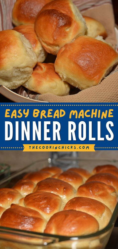 Bread Machine Dinner Rolls, Dinner Rolls Recipe Easy, Rolls Bread Machine, Bread Machine Rolls, Bread Machine Cinnamon Rolls, Bread Machine Recipes Sweet, Easy Dinner Rolls, Rolls Recipe Easy, Easy Bread Machine Recipes