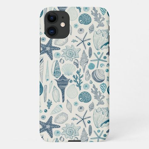 Sea shells on off white iPhone 11 case - cases phone Ocean Room Decor, Beach Phone Case, Preppy Phone Case, Iphone Case Photo, Apple Case, Summer Phone Cases, Car Things, Random Items, White Iphone Case