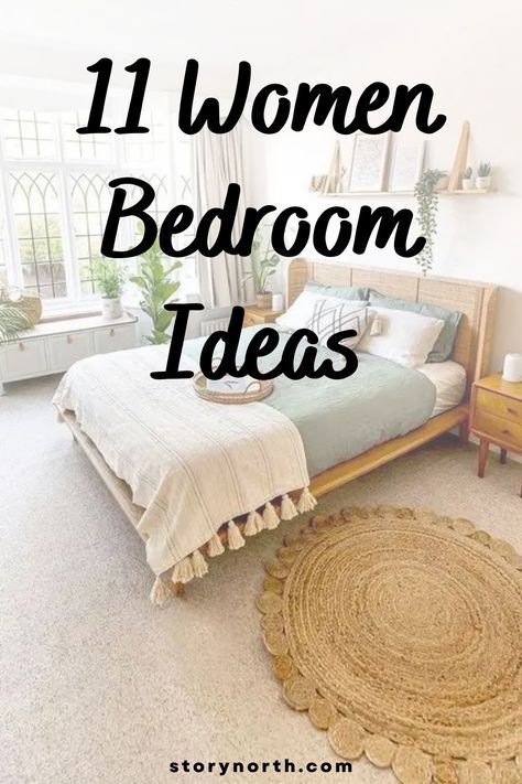 Embrace simplicity with these 11 minimalist bedroom ideas for women. With clean lines, natural materials, and peaceful hues, create a space that promotes serenity and tranquility. #minimalistbedroom #relaxingvibes #naturalmaterials #serenitynow #bedroomzen Calm Bedroom Ideas Bohemian, Womens Master Bedrooms Decor, Peaceful Master Bedrooms Decor, Bedroom Ideas For Single Women, Relaxing Bedroom Ideas Zen, Zen Bedroom Ideas Serenity, Bedroom Ideas No Headboard, Tranquil Bedroom Ideas, Peaceful Bedroom Ideas