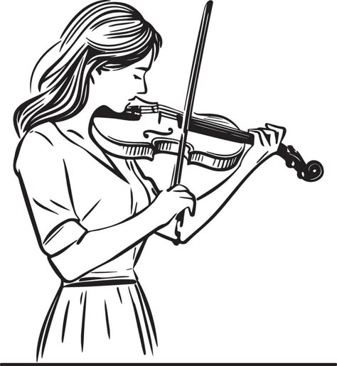 mujer jugar violín línea dibujo. Girl Playing Violin, Patterns Flowers, Hand Embroidery Patterns Flowers, Embroidery Flowers Pattern, Hand Embroidery Patterns, Art Music, Violin, Flower Patterns, Embroidery Patterns