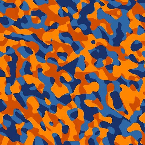 Blue and Orange Camouflage Camo Pattern Orange Camo Wallpaper, Pink Camo Nails, Camouflage Nails, Tufting Diy, Cracked Wallpaper, Camo Wallpaper, Painted Clothes Diy, The Giant Peach, Zebra Nails