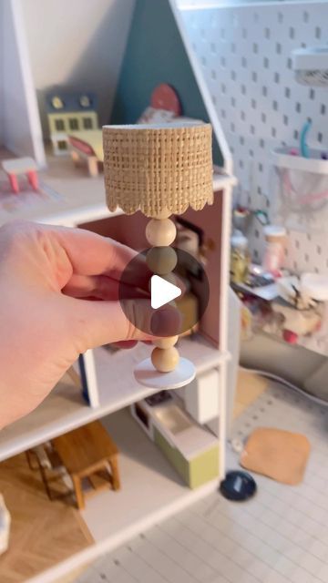 Martin Goes Mini on Instagram: "This floor lamp is inspired by a very expensive real life version. With the materials I had on hand, this 1:12 replica was $0. 🏆  Also full tutorial available on martingoesmini.com !!! . . #dollhouse #dollhousediy #miniatureinteriordesign #miniatures #dollhouseminiatures #interiors #interiordesign #timelapse" Dollhouse Lamps Diy, Diy Dollhouse Lamp, Dolls House Interiors Diy, Dollhouse 1:12, 1 12 Scale Miniatures Diy, Diy Miniature Furniture, Dollhouse Lamp, Dollhouse Furniture Tutorials, Miniature Lamp