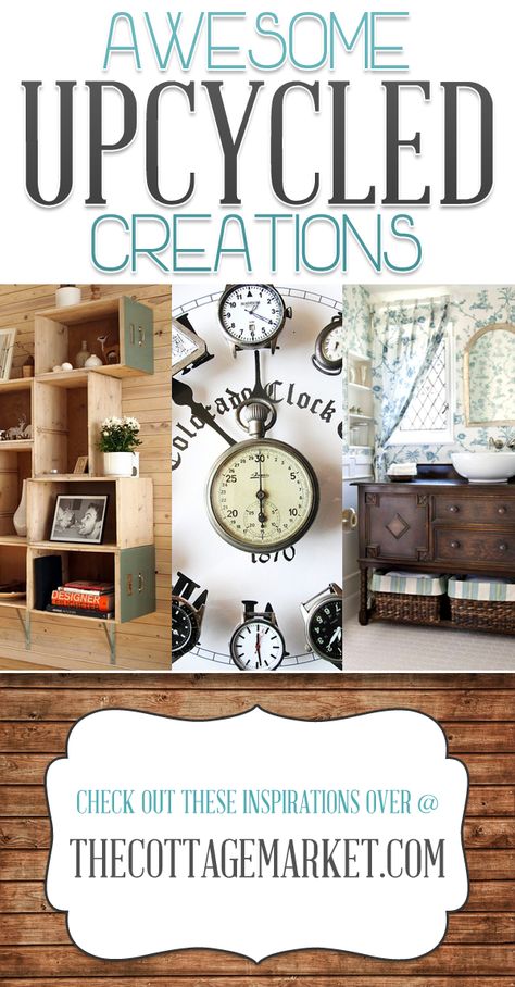 25 Awesome Upcycled DIY Projects - The Cottage Market #Upcycled, #UpcycledDIYProjects, #DIYUpcycledProjects, #Upcycled, #Upcycle Upcycled Projects, Upcycle Repurpose, Cottage Market, Diy Upcycling, Diy Upcycle, Repurposed Items, Upcycle Recycle, Upcycle Projects, The Cottage