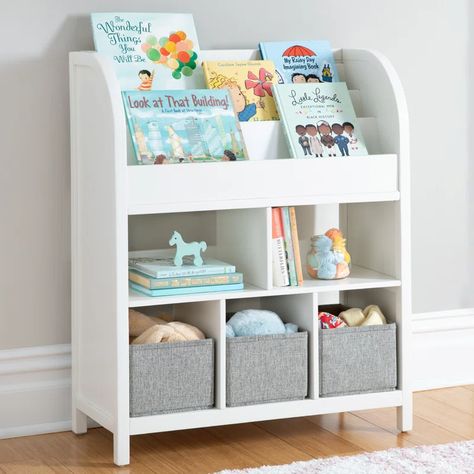 Martha Stewart 34'' H X 28'' W Bookcase | Wayfair Dollhouse Bookcase, Nursery Book, Youth Furniture, Toy Storage Organization, Childrens Playroom, Unique Storage, Classroom Furniture, Kids Bookcase, Bookshelves Kids