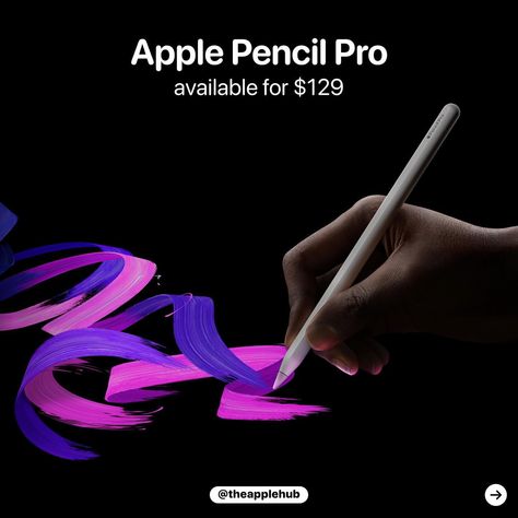 Apple has introduced the new Apple Pencil Pro featuring a new squeeze gesture, haptic feedback, Find My, and more for $129 You can order today and will be available May 15 Apple Pencil Pro, Apple Ads, Pencil Apple, Apple Pencil, Apple Products, Smart Phone, Interactive Design, Apple Ipad, Creative Design