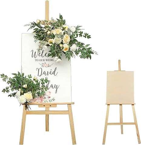 asel Stand for Wedding, Easel Display Stand 59" Canvas Stand for Painting Wedding Poster, Wedding Welcome Sign with Stand, Wedding Table Plan Board, Wooden Easel Stand for Painting, Art Poster Easel Canvas Stand, Wedding Easel, Wooden Easel Stand, Plan Board, Kids Easel, Painting Wedding, Wedding Welcome Board, Storefront Signs, Wedding Poster