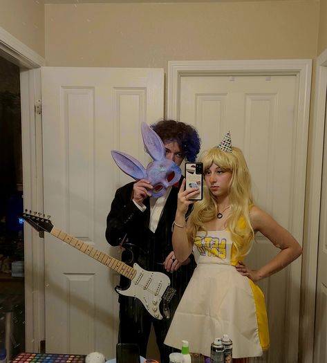 Fnaf Couple Costume, Odd Halloween Costumes, Male And Female Duo Costumes, Fnaf Bonnie Outfit, Chica Fnaf Costume, Bonnie Fnaf Costume, Fnaf Halloween Costumes, Mangle Costume, Duo Halloween Costumes Couple