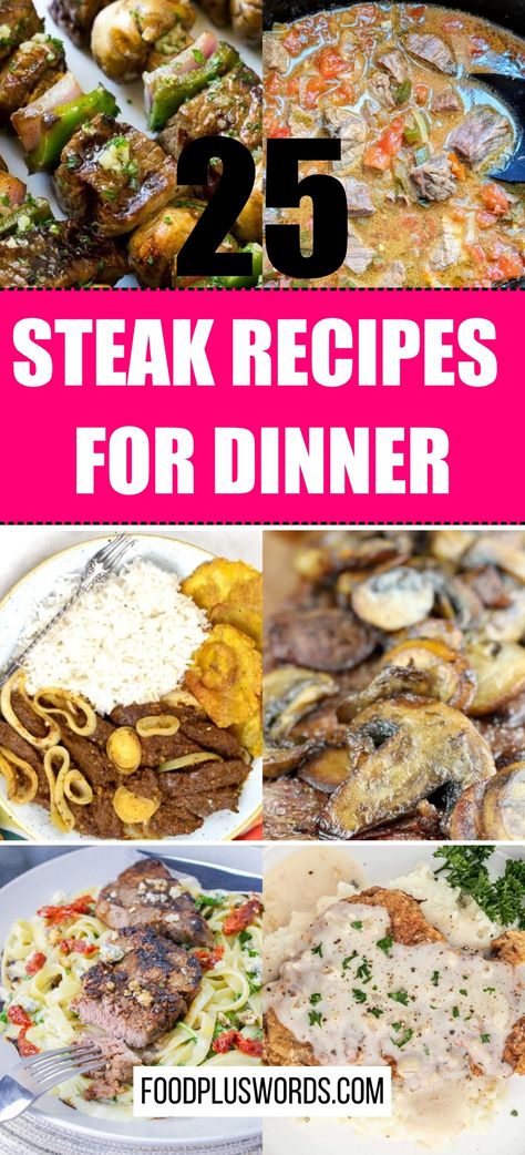 Steak Recipes for Dinner Easy Recipes With Steak, Bottom Sirloin Tri Tip Steak Recipes, Steak Medallions Recipes, Boneless Chuck Steak Recipes, Petite Sirloin Steak Recipes, Recipes Using Steak, Simple Steak Recipes, Top Sirloin Steak Recipes, Recipes With Steak