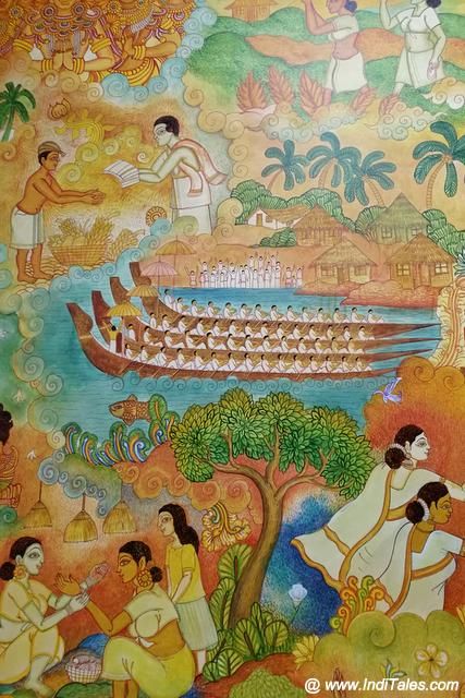 Human By Nature In God's Own Country Kerala | Inditales Kerala Mural Painting Nature, Kerala Landscape Painting, Simple Kerala Mural Painting Sketch, Kerala Illustration, Incredible India Posters, Mother Earth Drawing, Kerala Art, Earth Drawing, Kerala Photography