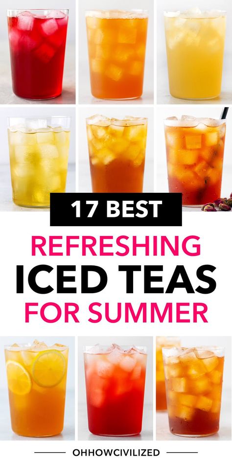 Summer Iced Tea Recipes, Best Iced Tea Recipe, Summer Iced Tea, Iced Tea Recipes Homemade, Sweet Tea Recipes, Iced Drinks Recipes, Tea Drink Recipes, Recipes For Summer, Drink Recipes Nonalcoholic