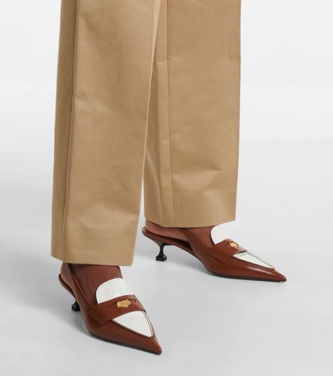 Leather slingback pumps Designer Pieces, Slingback Pump, Together We Can, Penny Loafers, Womens Rights, Miu Miu, My Favourite, Calf Leather, Fall In Love