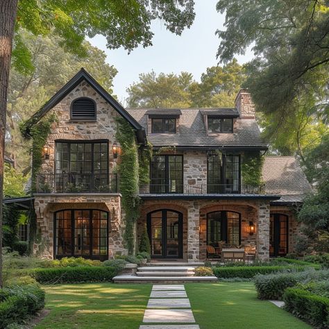 A series of homes with a slight French country influence. Which one is your favorite? 🏡🌳 #architecture #design #inspiration #curbappeal #… | Instagram Casas Country, Dream Life House, Lots Of Windows, Dream House Interior, Stone Houses, Sims House, Dream House Exterior, Stone House, House Goals