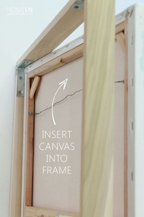 Creative Ways To Frame Art, Diy Canvas Frame, Headboard Tutorial, Cuadros Diy, Diy Picture Frames, Diy Picture, Frames For Canvas Paintings, Diy Frame, Diy Canvas