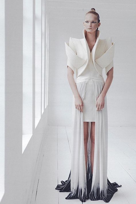 Ilja #lillyslifestyle Structured Fashion, Architectural Fashion, Haute Couture Style, Structural Fashion, Origami Fashion, Sculptural Fashion, Geometric Fashion, 3d Fashion, Futuristic Fashion