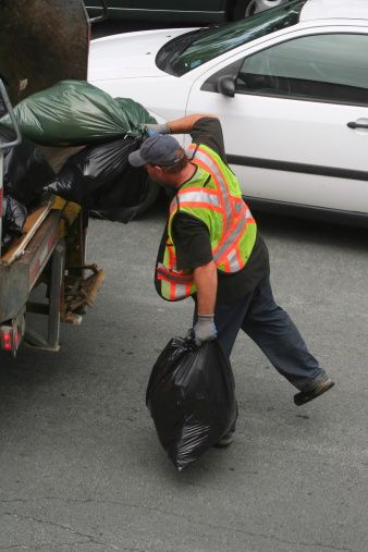 Stock Photo : Garbage Collection Sanitation Worker, Garbage Collection, Street Musician, Denim Projects, Garbage Truck, Free Stock Photos Image, Roronoa Zoro, Green Bag, Art Reference Poses