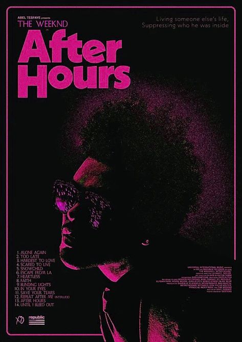 Weekend Posters Aesthetic, The Weekend Posters Aesthetic, The Weeknd Poster After Hours, The Weeknd Pink Poster, Pink The Weeknd Wallpaper, The Weekend Homescreen, The Weekend Poster Prints, Music Poster Ideas Creative, The Weeknd Graphic Design