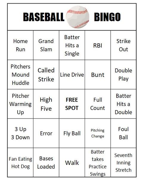 Baseball Playoffs Party Games – Baseball BINGO – Team Colors By Carrie Baseball Day At School, Baseball Bingo Free Printable, Softball Themed Birthday Party Games, Baseball Activities Elementary, Baseball Team Building Activities, Baseball Themed Activities, Baseball Games For Party, Baseball Party Games Activities, Baseball Opening Day Ideas