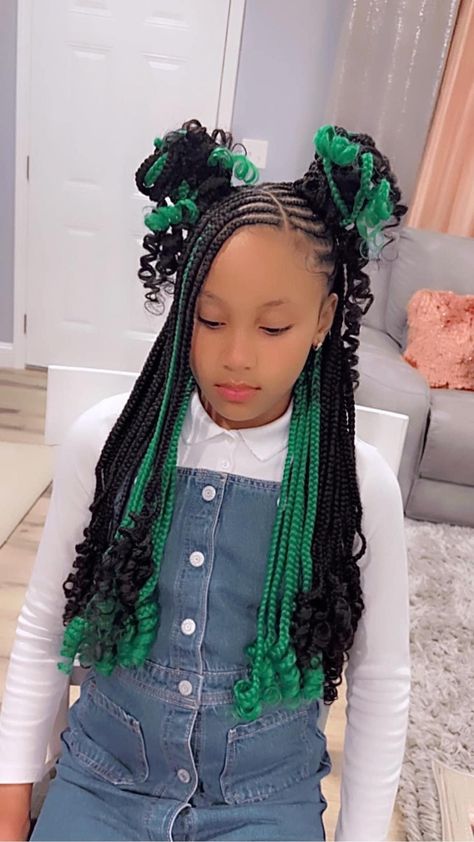 Black Kids Braids Hairstyles, Lil Girl Hairstyles, Kid Braid Styles, Box Braids Hairstyles For Black Women, Cute Braided Hairstyles, Cute Box Braids Hairstyles, Berry Ave, Black Kids Hairstyles, Girls Hairstyles Braids