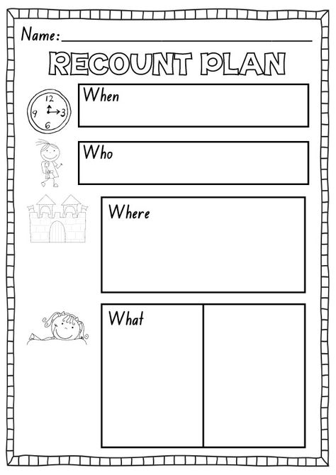 FREE Recount Writing prompt - great for back to school Recount Writing Grade 1, Recount Writing, Second Grade Writing, Writing Genres, Primary Writing, Writing Planning, Writing Template, Time Planning, Text Types