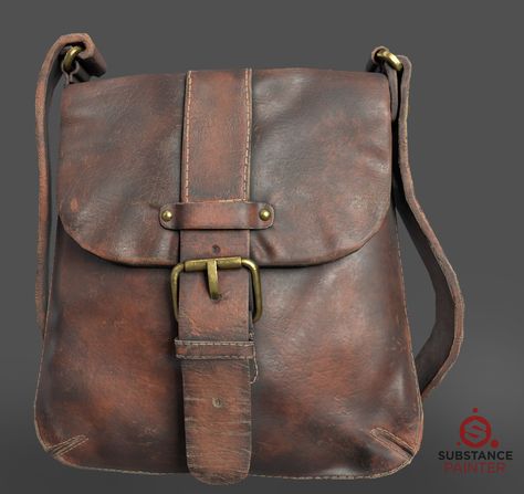 Leather Bag, lohita Y on ArtStation at https://www.artstation.com/artwork/ZvONR Egyptian Warrior, Dungeons And Dragons Figures, Props Concept, Props Art, Leather Supplies, Game Props, Medieval Armor, Matte Painting, 3d Modelling