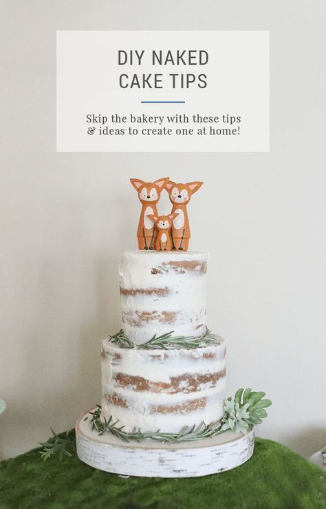 cake Diy Naked Cake, Cake Tips, Cake 5, Bakery Pastry, Diy Wedding Cake, Cake Topper Tutorial, Wedding Cake Recipe, Naked Cakes, Tiered Cake