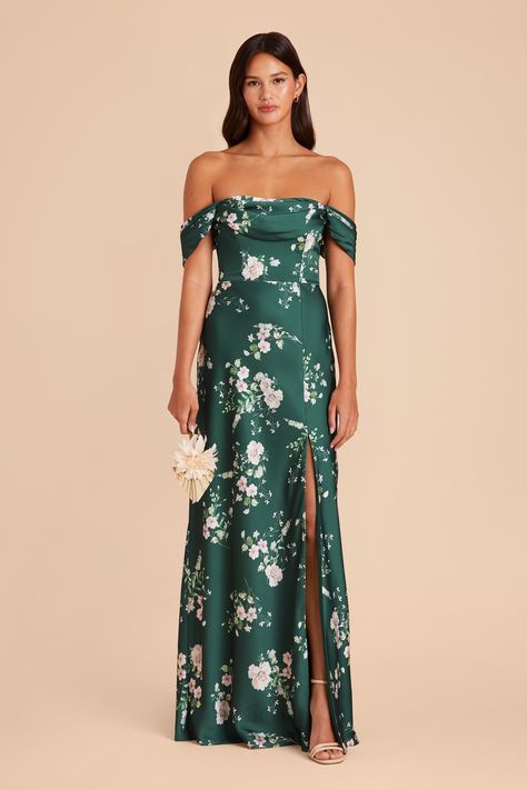 Mia Matte Satin Convertible Dress - Emerald Garden Party Garden Party Bridesmaid Dress, Halter Neck Gown, Floral Bridesmaid Dresses, Satin Bridesmaid Dress, Tuxedo Women, Birdy Grey, Floral Bridesmaid, Green Bridesmaid, Convertible Dress