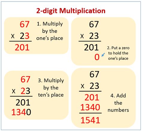 how to multiply 2-digit numbers by 2-digit numbers, examples and step by step solutions, Grade 4 2 Digit By 2 Digit Multiplication, Two Digit Multiplication, Double Digit Multiplication, Alternative School, Math Problem Solver, Matematika Sd, Token Boards, Vedic Maths, Multiplication Tricks