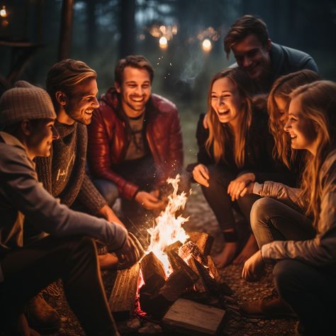 Cozy Campfire Gathering: A group of friends share stories and laughter around a warm, crackling campfire in the woods. #campfire #friends #laughter #night #outdoors #aiart #aiphoto #stockcake ⬇️ Download and 📝 Prompt 👉 https://ayr.app/l/ZpDZ Campfire In The Woods, Smokeless Fire Pit, Cozy Campfire, Campfire Stories, Modern Fire Pit, Propane Fire Pit, Blue Mountains, Group Of Friends, Blue Mountain