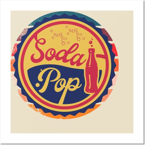 Back when there were soda shops and sweet fountain sodas. #sodapop #vintage #retro #60s #50s #litlblueskies -- Choose from our vast selection of art prints and posters to match with your desired size to make the perfect print or poster. Pick your favorite: Movies, TV Shows, Art, and so much more! Available in mini, small, medium, large, and extra-large depending on the design. For men, women, and children. Perfect for decoration. Retro Soda Shop, 50s Soda Shop, Pop Art Logo, Soda Labels, Soda Bar, Sugar Pop, Vintage Soda, Soda Brands, Sandwich Shop