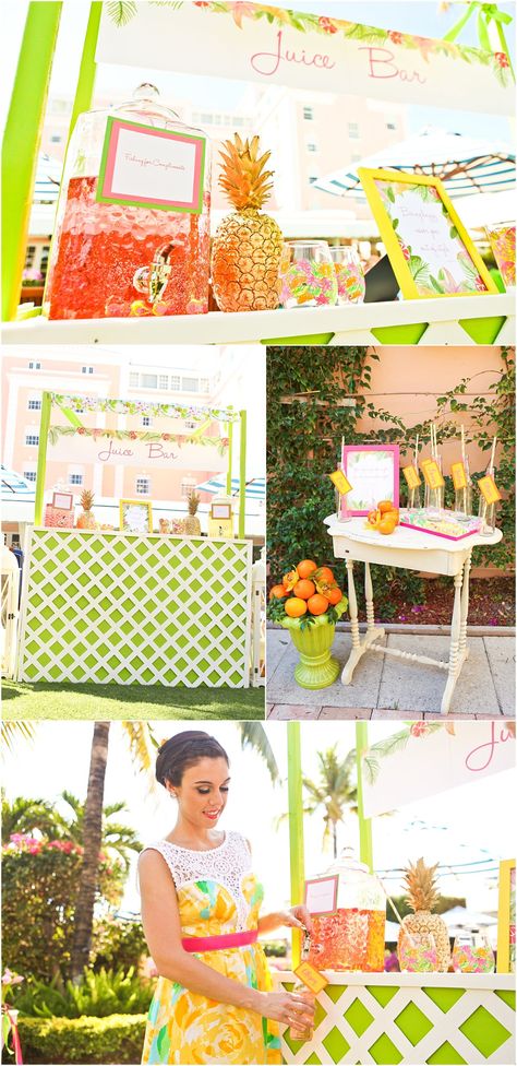 Fun Lilly Pulitzer Wedding Ideas – Married in Palm Beach Lilly Pulitzer Wedding, Juice Stand, Palm Beach Island, Anchor Wedding, Lilly Pulitzer Fabric, Beach Wedding Guests, Lilly Inspired, Palm Beach Wedding, Fun Invitations