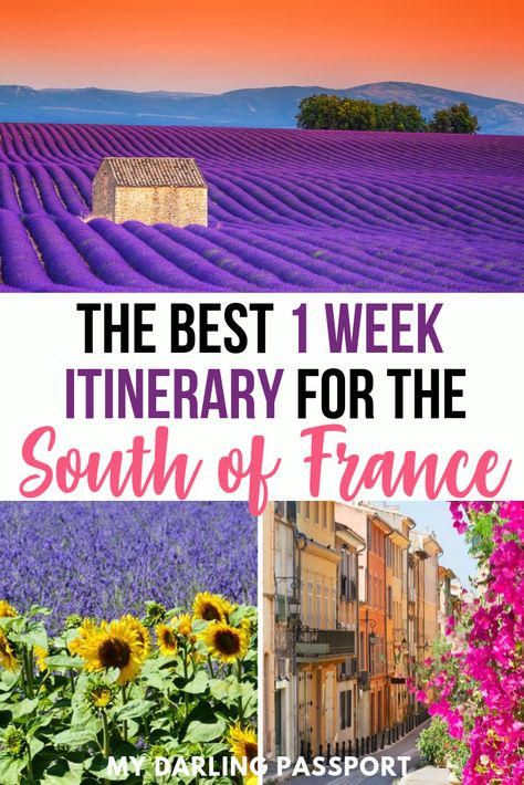 The Best 1 Week Itinerary for the South of France. How to Spend one amazing week in Provence. | Provence Itinerary | One Week in the South of France | South of France Travel Guide | #provence France Backpacking, Provence Itinerary, South Of France Travel, Bucket List Europe, Scotland Travel Guide, France Itinerary, France Aesthetic, France Travel Guide, Backpacking Europe