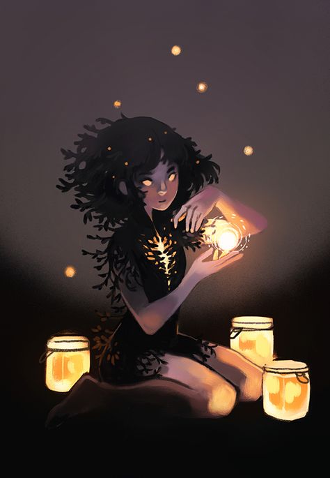 [Lantern Magic by Happydorid (Heather Penn) on Tumblr] Witch Art, 판타지 아트, Samhain, 그림 그리기, Pretty Art, Character Design Inspiration, Dark Art, Cool Drawings, Amazing Art